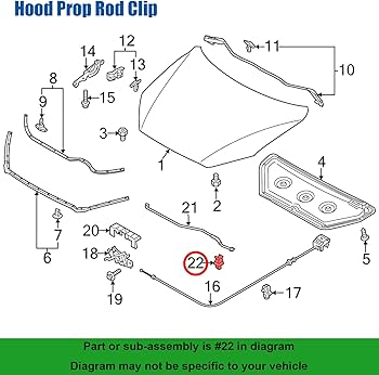Amazon.com: OAUTOO 10pcs Hood Support Rod Holder Clip L206-56-652A